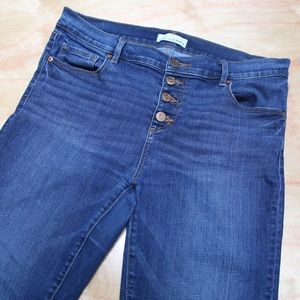 Loft Button-fly Skinny Jeans